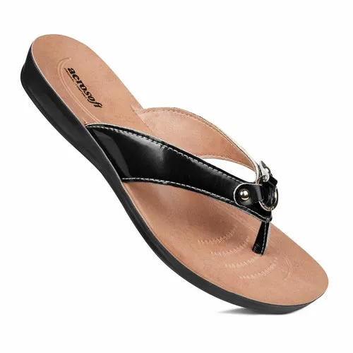 Aerosoft Willow Summer Comfortable Thong Casual Flat Sandals for Women
