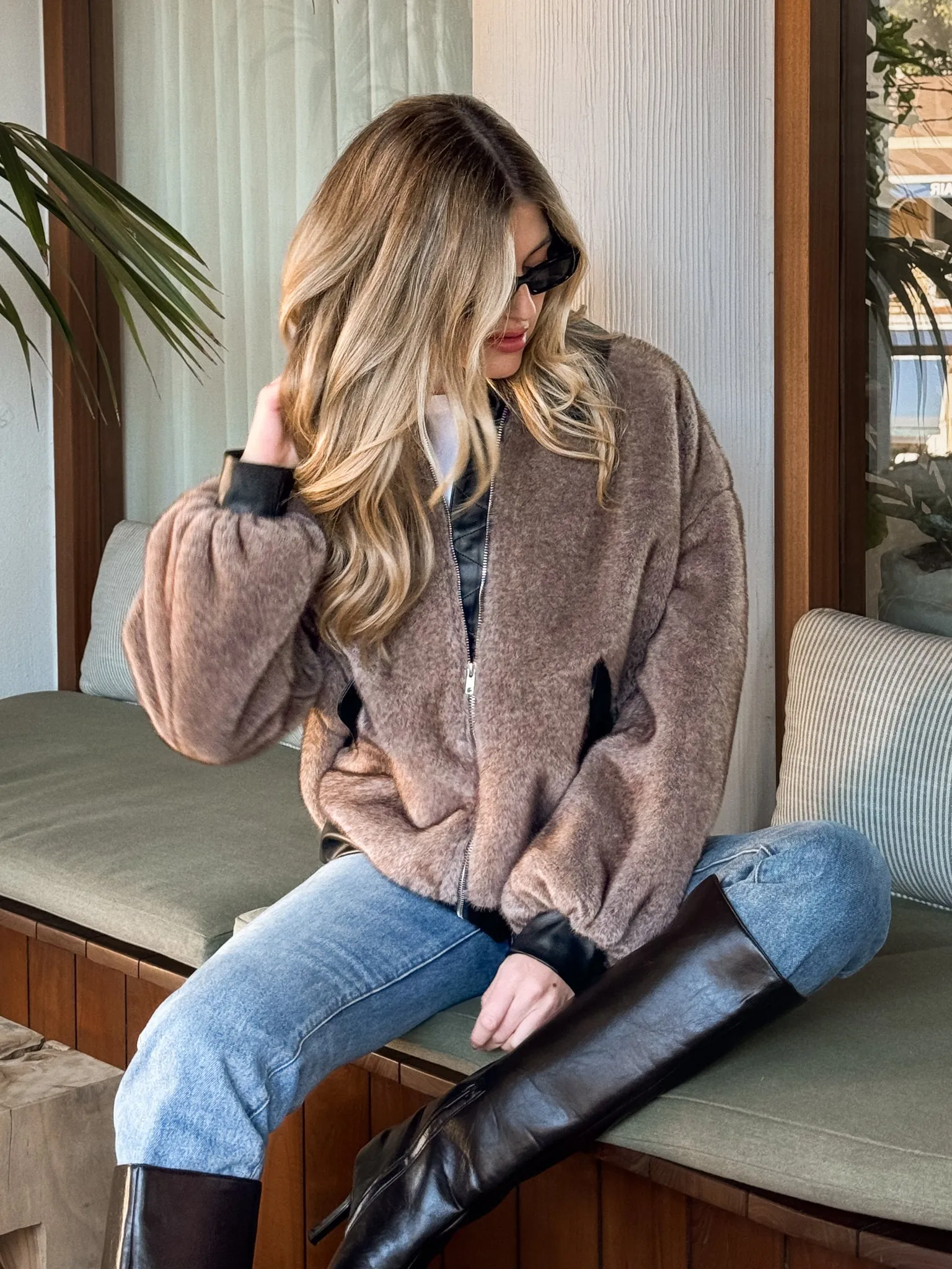 Audrina Oversized Faux Fur Jacket