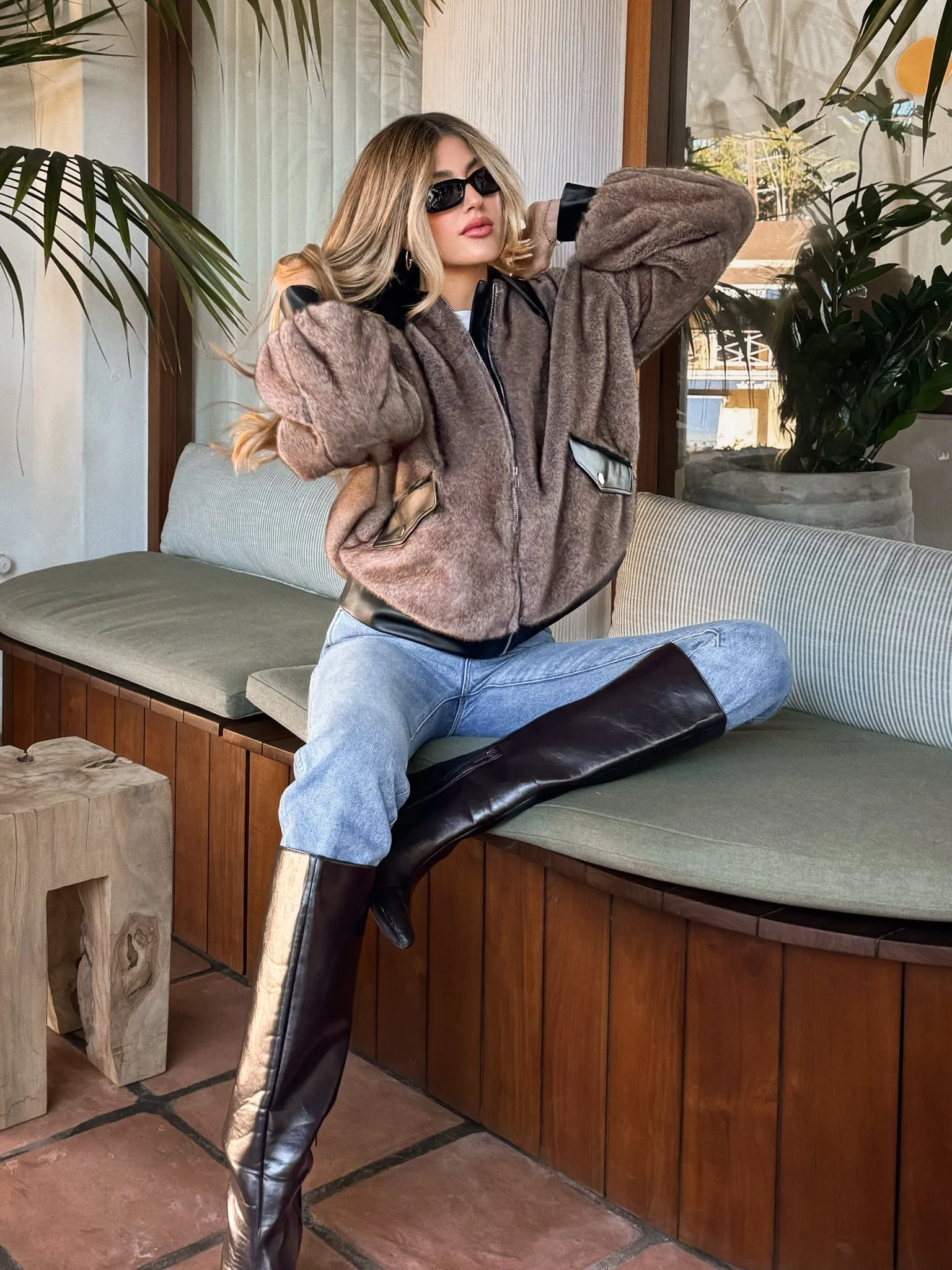 Audrina Oversized Faux Fur Jacket