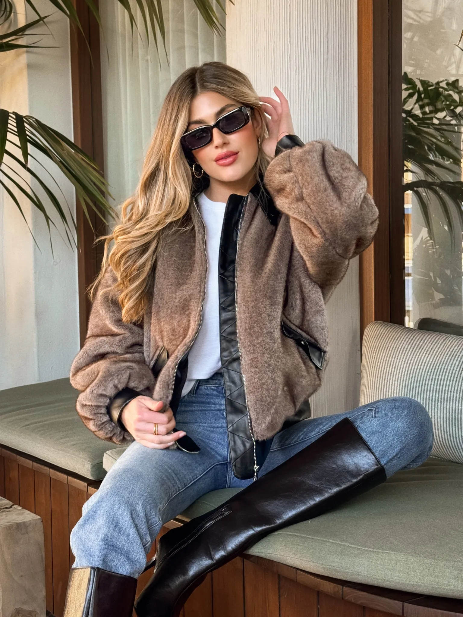 Audrina Oversized Faux Fur Jacket