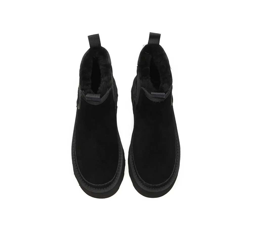 AUSTRALIAN SHEPHERD® UGG Boots Sheepskin Wool Elastic Band Platform Chelsie