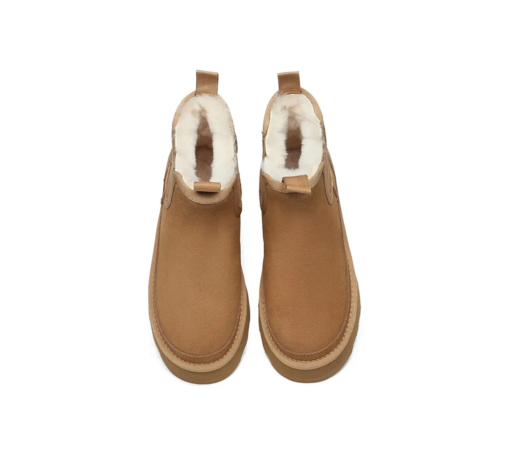 AUSTRALIAN SHEPHERD® UGG Boots Sheepskin Wool Elastic Band Platform Chelsie