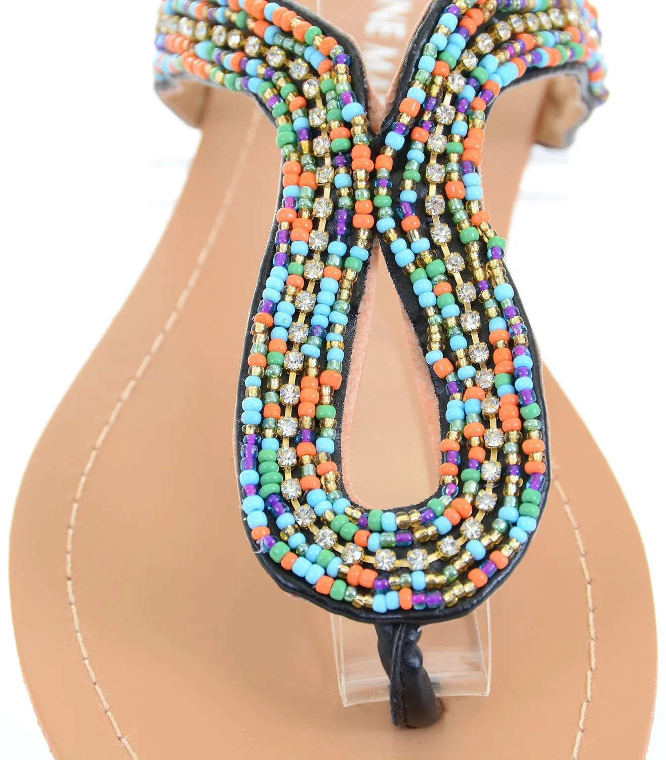 Colorful Boho Summer Thong Slip On Flip-flop Flat Sandals