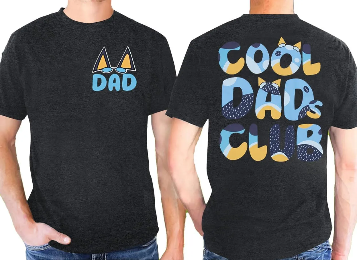 Dad Shirt Men Cool Dad Club T-Shirts Father's Day Tops Daddy Birthday Gift Tees Dads Life Clothes