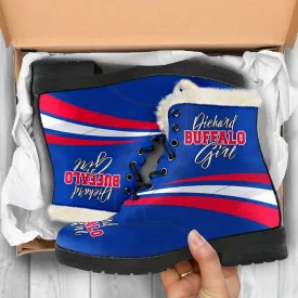 Diehard Buffalo Girl Fur Lined Leather Vegan Lace-up Boots