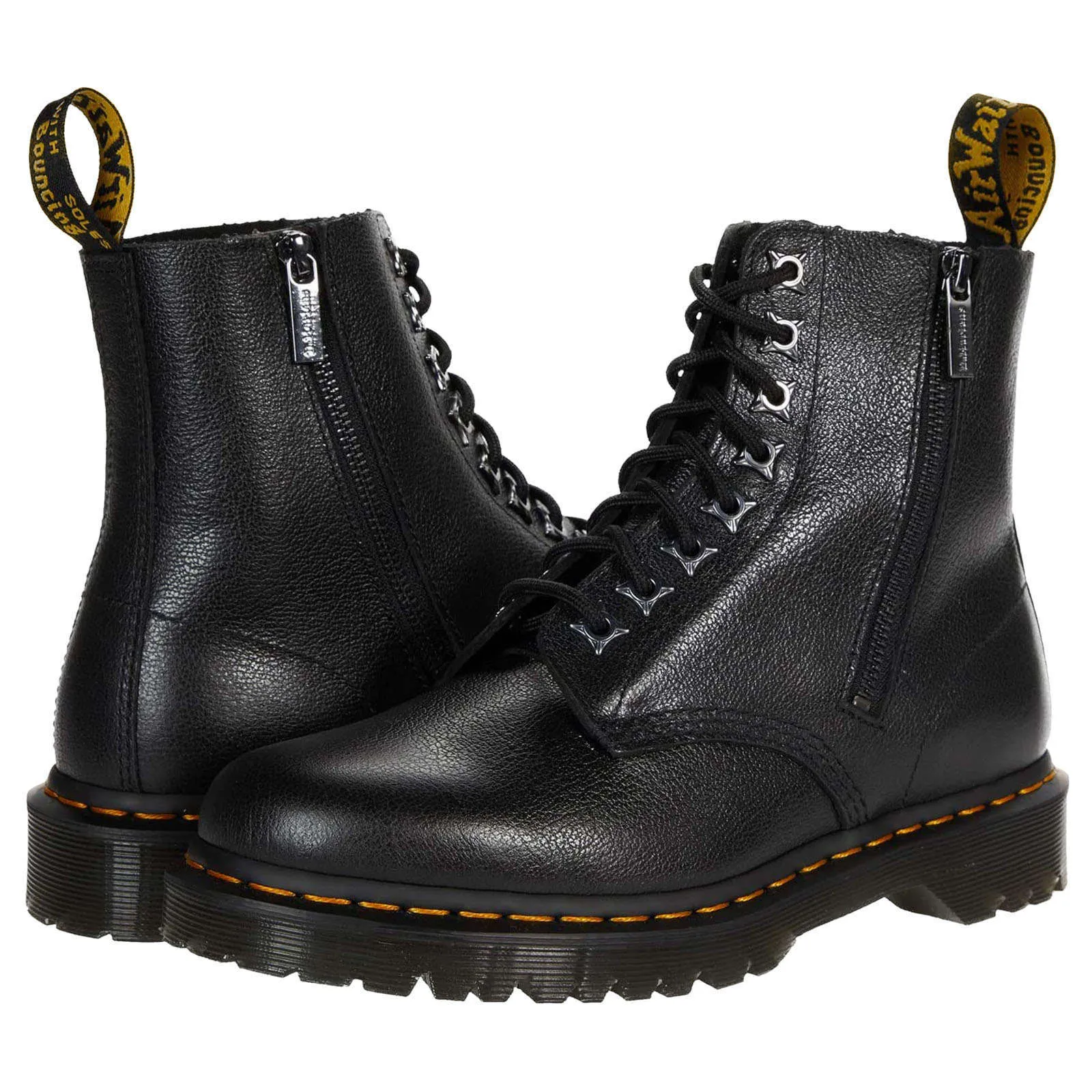 Dr. Martens 1460 Pascal Lace & Zip Leather Unisex Ankle Boots