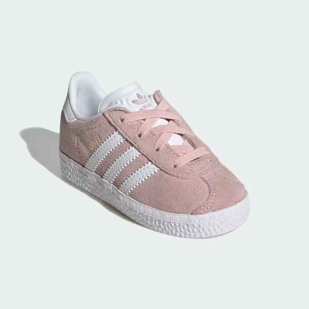 Gazelle Comfort Closure Elastic Lace Shoes (Icey Pink   Cloud White   Gold Metallic)