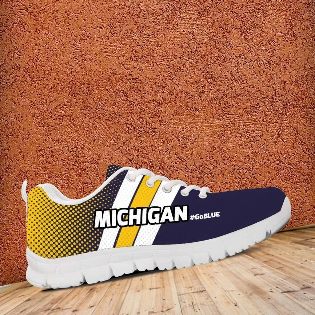#GoBlue Michigan Fan Mesh Fabric Running Shoes