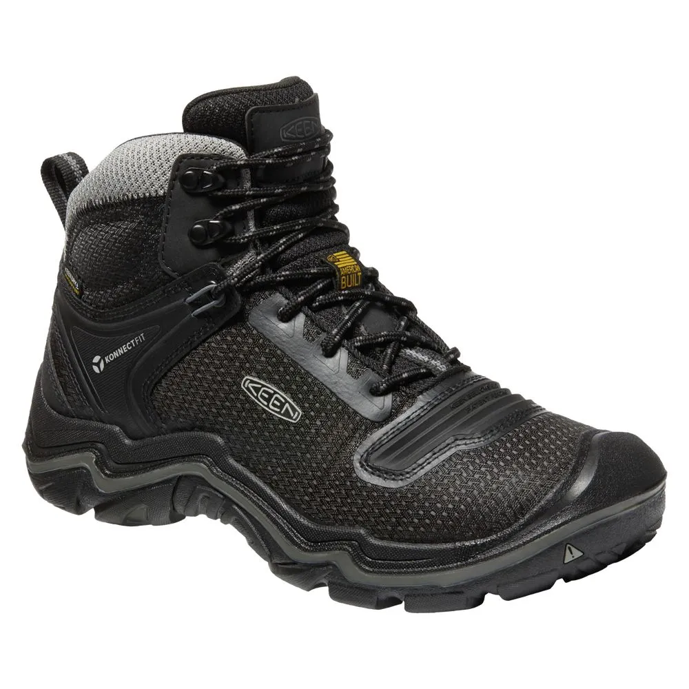 KEEN Mens Durand Evo Mid Waterproof Hiking Boots Black/Magnet - 13M