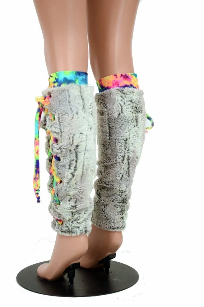 Lace Up Minky Leg Warmers