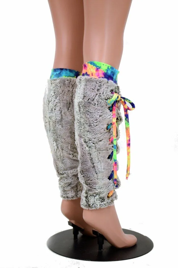 Lace Up Minky Leg Warmers