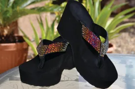 Lava Love's Swarovski Crystal Flip-flop Sandals by Sparkle Steps