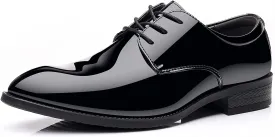 Men's Pointed-Toe Tuxedo Dress Shoes Casual Slip-on Loafer