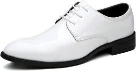 Men's Pointed-Toe Tuxedo Dress Shoes Casual Slip-on Loafer