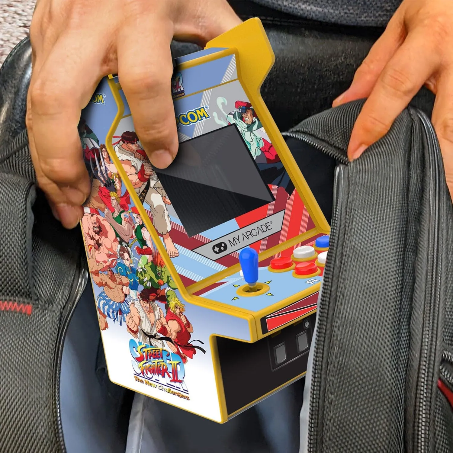 My Arcade Super Street Fighter II Micro Player Pro: Retro Arcades 2 Games in 1, Portable Game, 6.75" Arcade Machine, Video Game Collectible