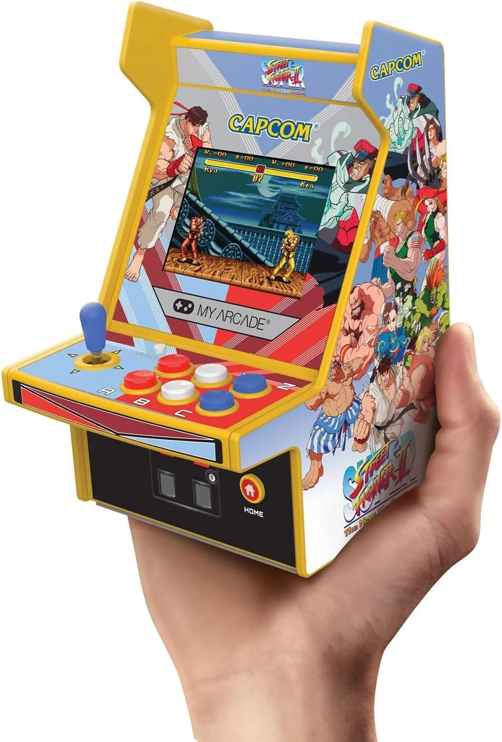 My Arcade Super Street Fighter II Micro Player Pro: Retro Arcades 2 Games in 1, Portable Game, 6.75" Arcade Machine, Video Game Collectible