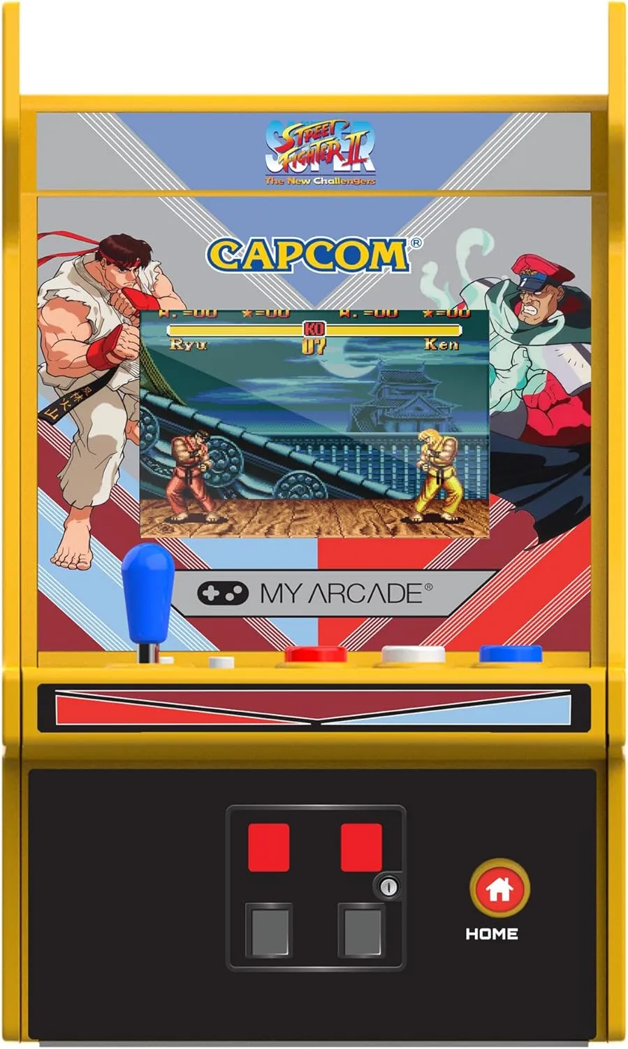 My Arcade Super Street Fighter II Micro Player Pro: Retro Arcades 2 Games in 1, Portable Game, 6.75" Arcade Machine, Video Game Collectible