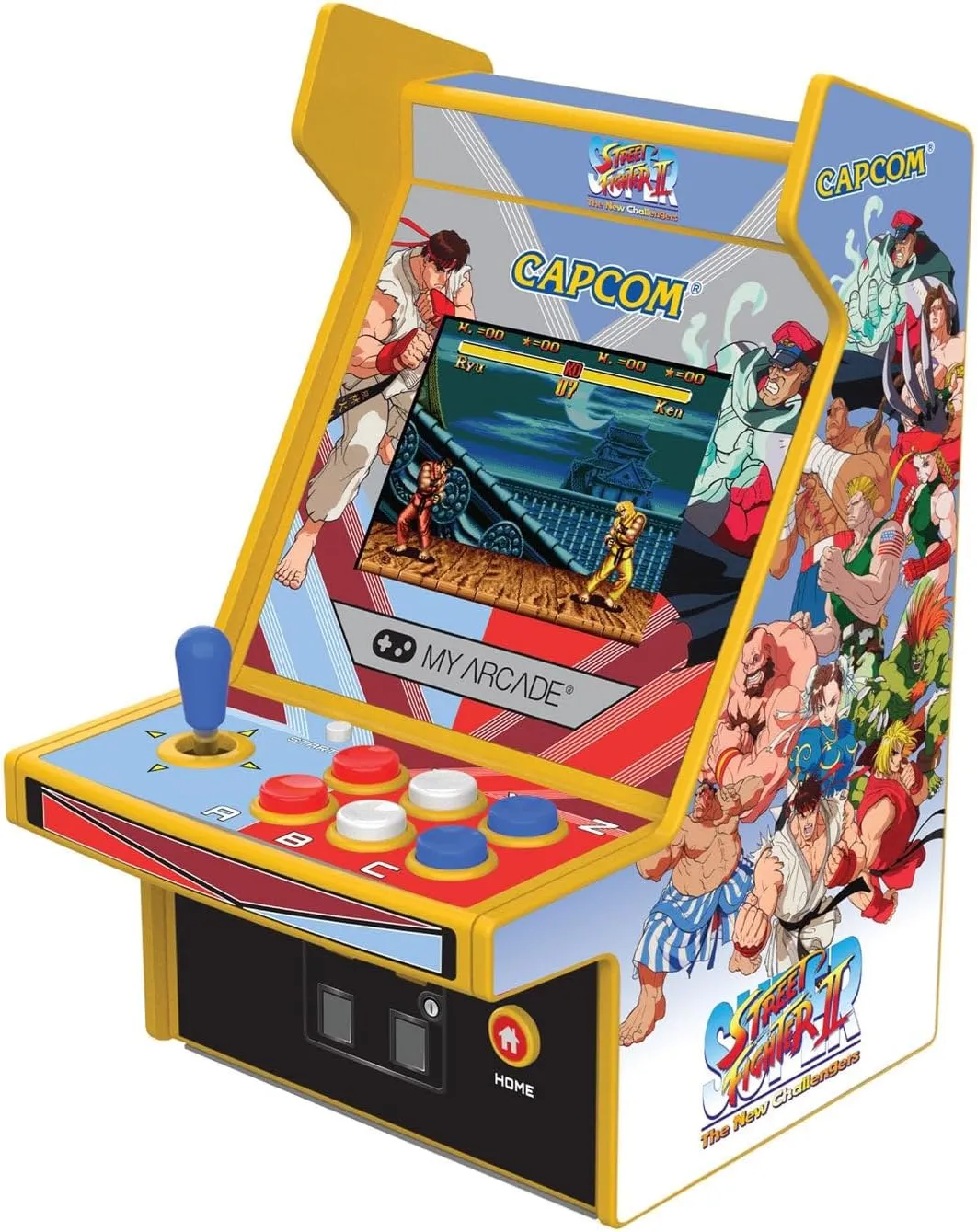 My Arcade Super Street Fighter II Micro Player Pro: Retro Arcades 2 Games in 1, Portable Game, 6.75" Arcade Machine, Video Game Collectible