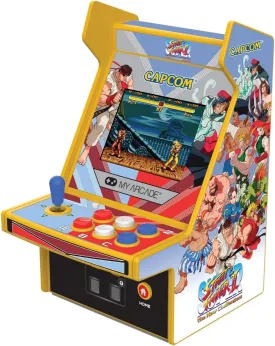 My Arcade Super Street Fighter II Micro Player Pro: Retro Arcades 2 Games in 1, Portable Game, 6.75" Arcade Machine, Video Game Collectible