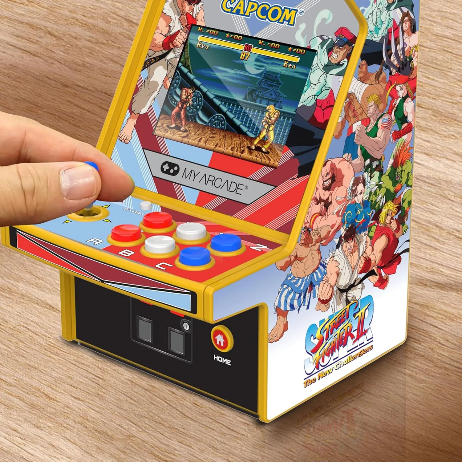 My Arcade Super Street Fighter II Micro Player Pro: Retro Arcades 2 Games in 1, Portable Game, 6.75" Arcade Machine, Video Game Collectible
