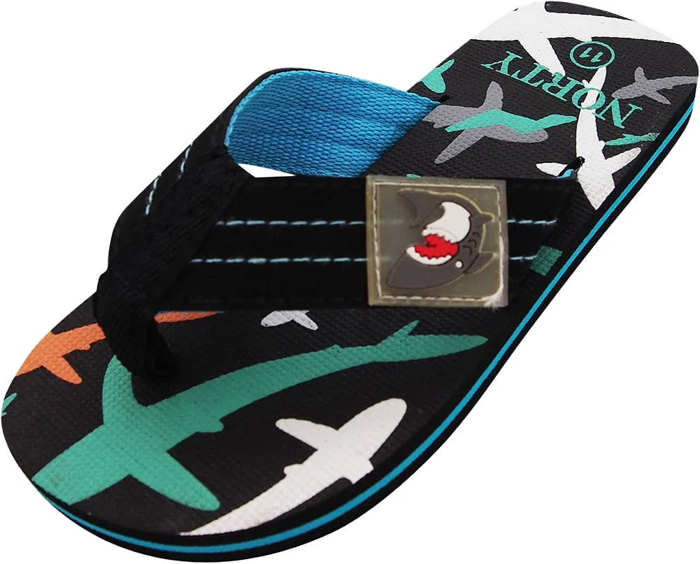 NORTY Boys 11-4 Black/Turquoise Sandal C1033