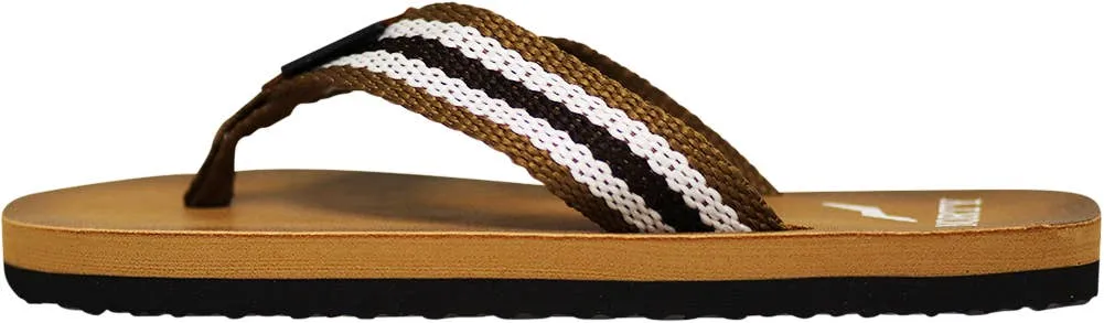 Norty BOYS 11-4 SANDAL CAMEL BROWN STRIPE