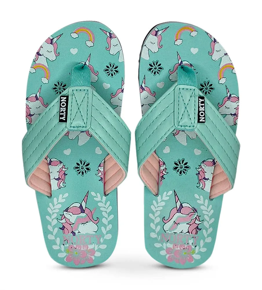 Norty GIRL'S 11-4 SANDAL UNICORNS MINT