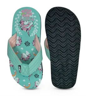 Norty GIRL'S 11-4 SANDAL UNICORNS MINT