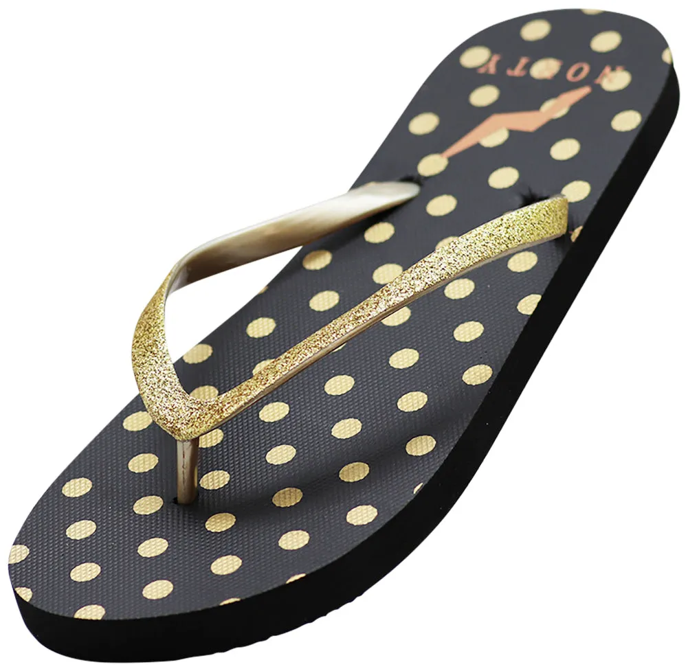 Norty Women's Casual Beach, Pool, Everyday Flip Flop Thong Sandal Shoe Runs 1 Size Small