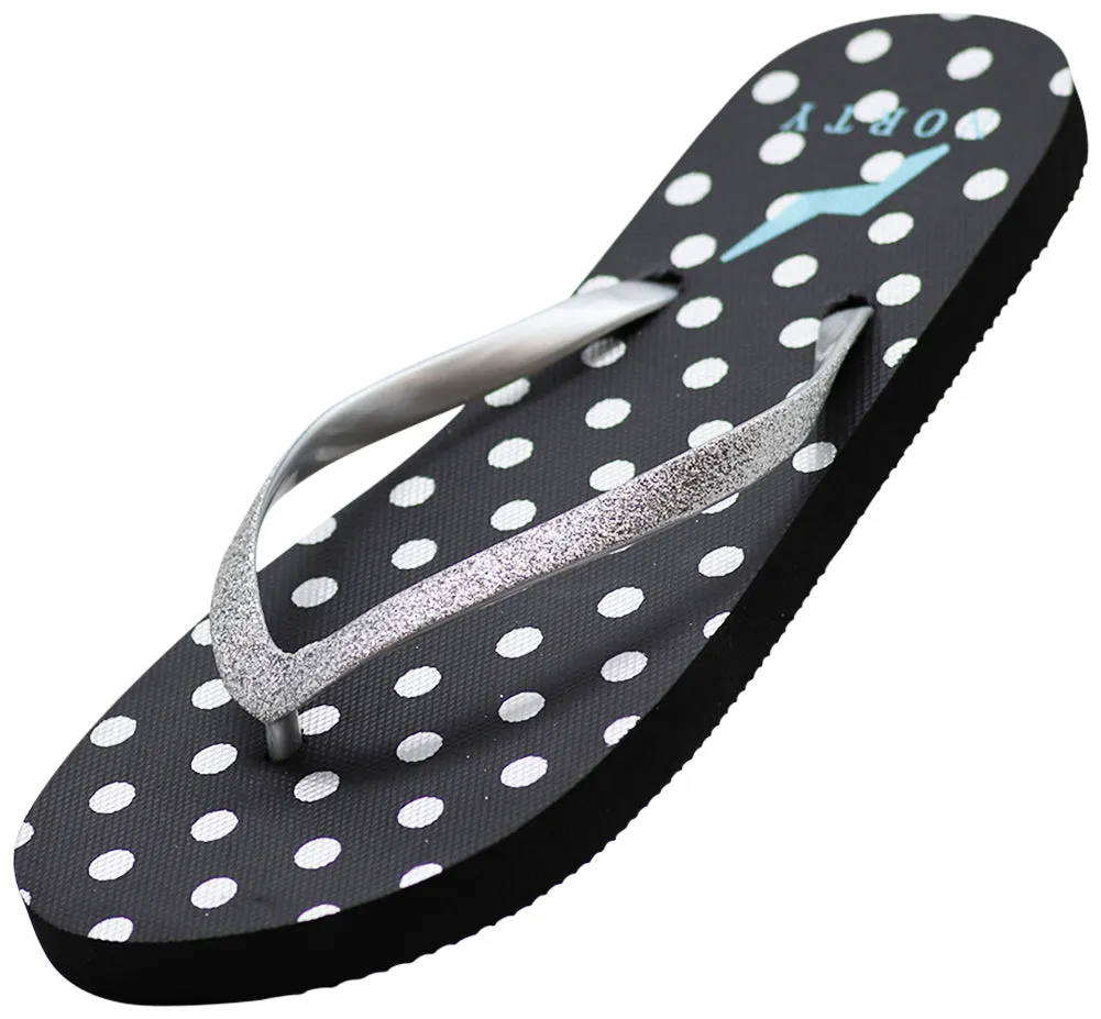Norty Women's Casual Beach, Pool, Everyday Flip Flop Thong Sandal Shoe Runs 1 Size Small