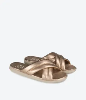Pedro Garcia - Palas in Creme Pebble Nappa Lame