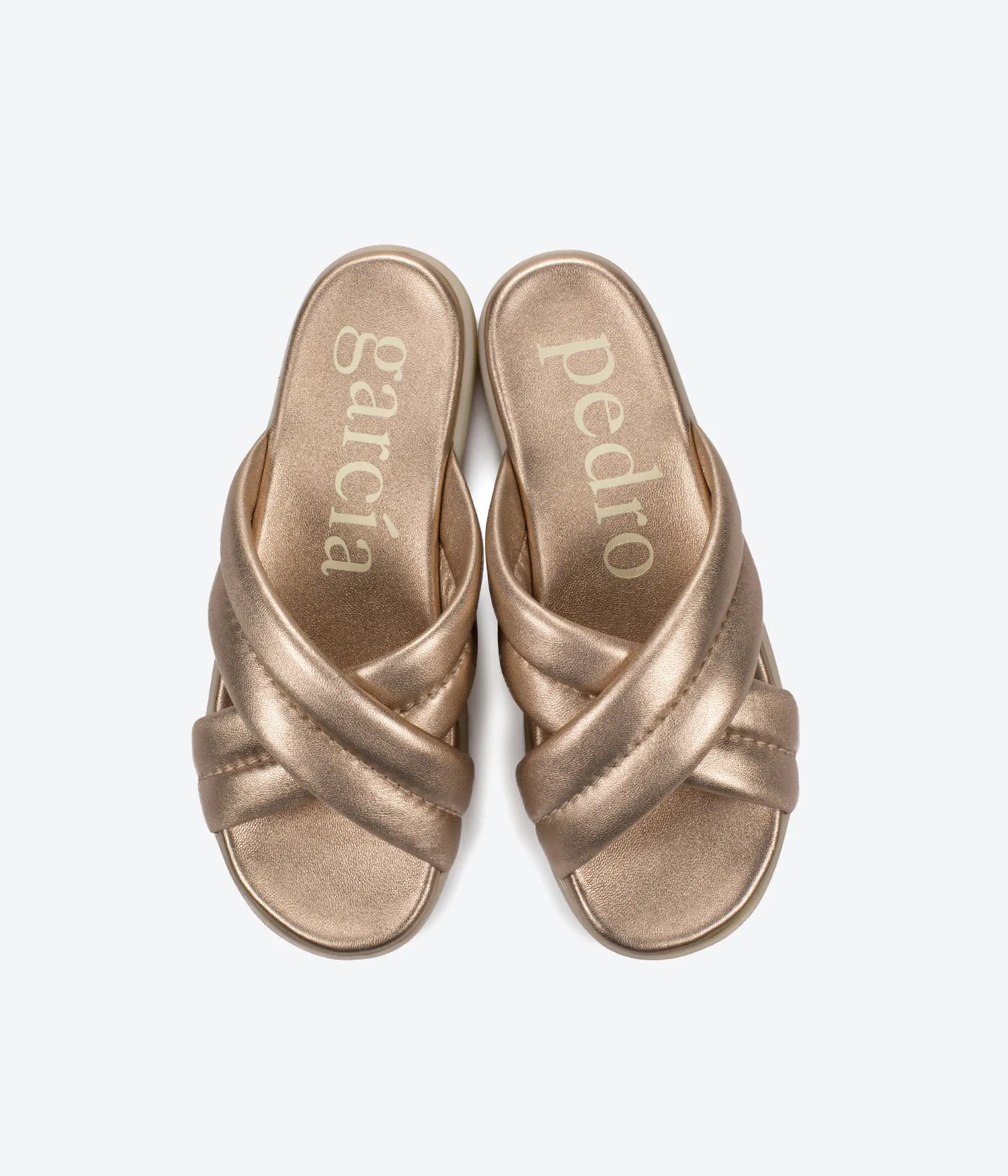 Pedro Garcia - Palas in Creme Pebble Nappa Lame