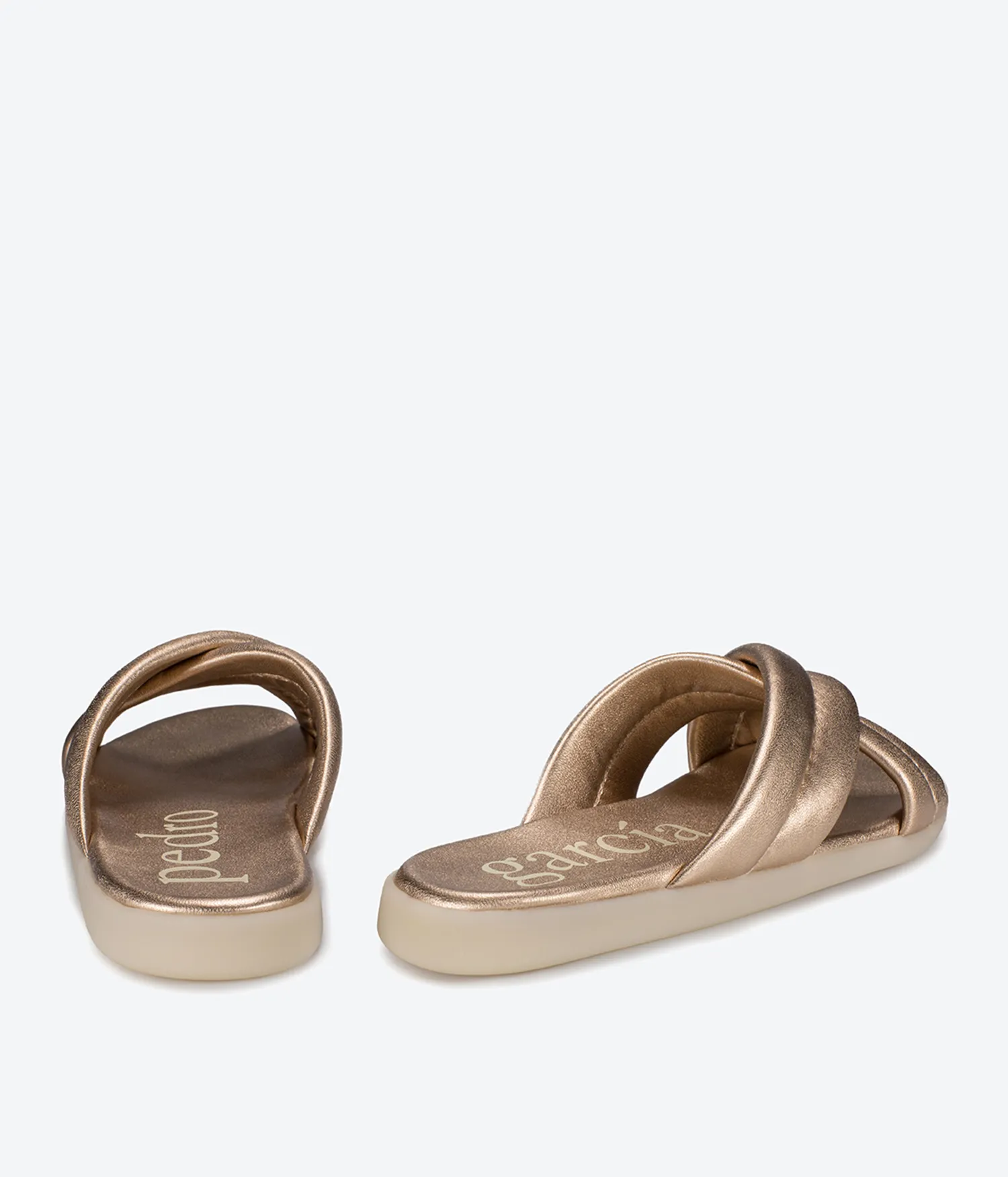 Pedro Garcia - Palas in Creme Pebble Nappa Lame