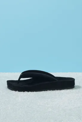 Puffer Padded Flip Flop - Black