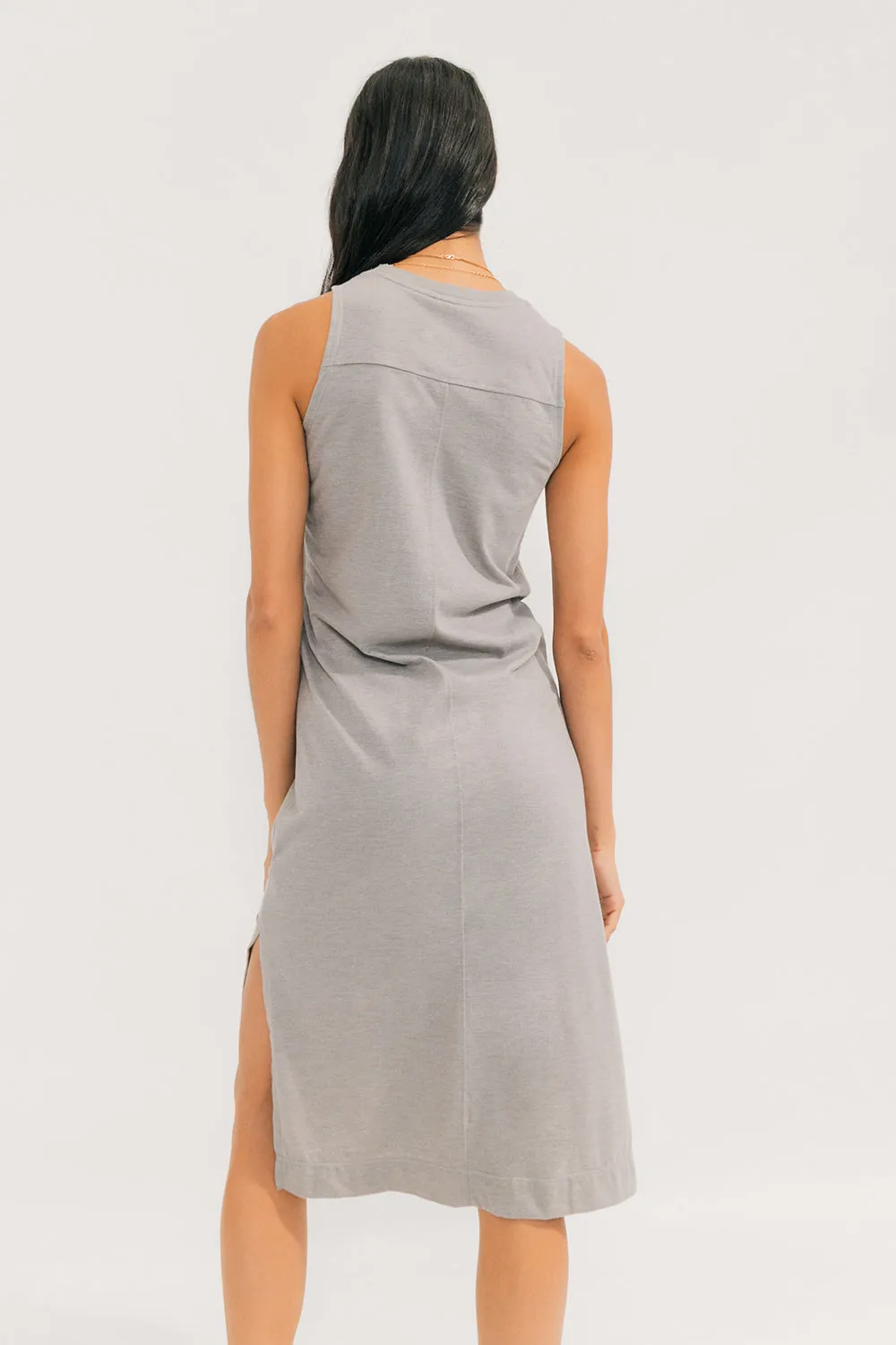 Relaxed Midi Muscle Dress (Slate)