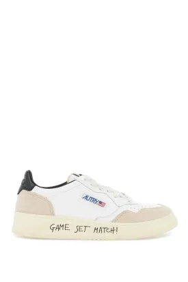 Retro Perforated Leather Suede Sneakers