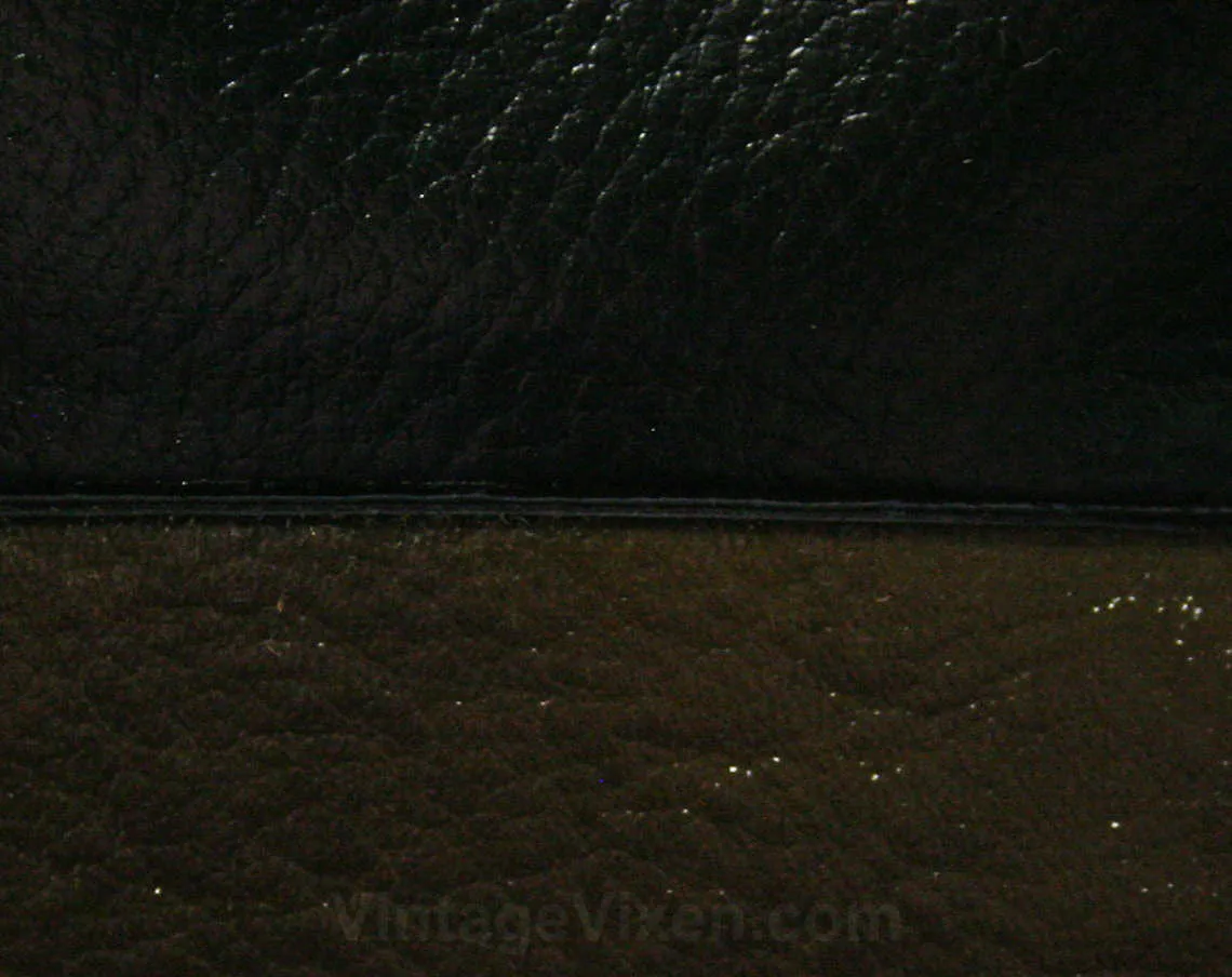 Size 6 Black & Brown 60s Boots - Waterproof Rubber - Sophisticated 1960s Street Style - Color Block - Lined - Unworn - Deadstock - 43293-4