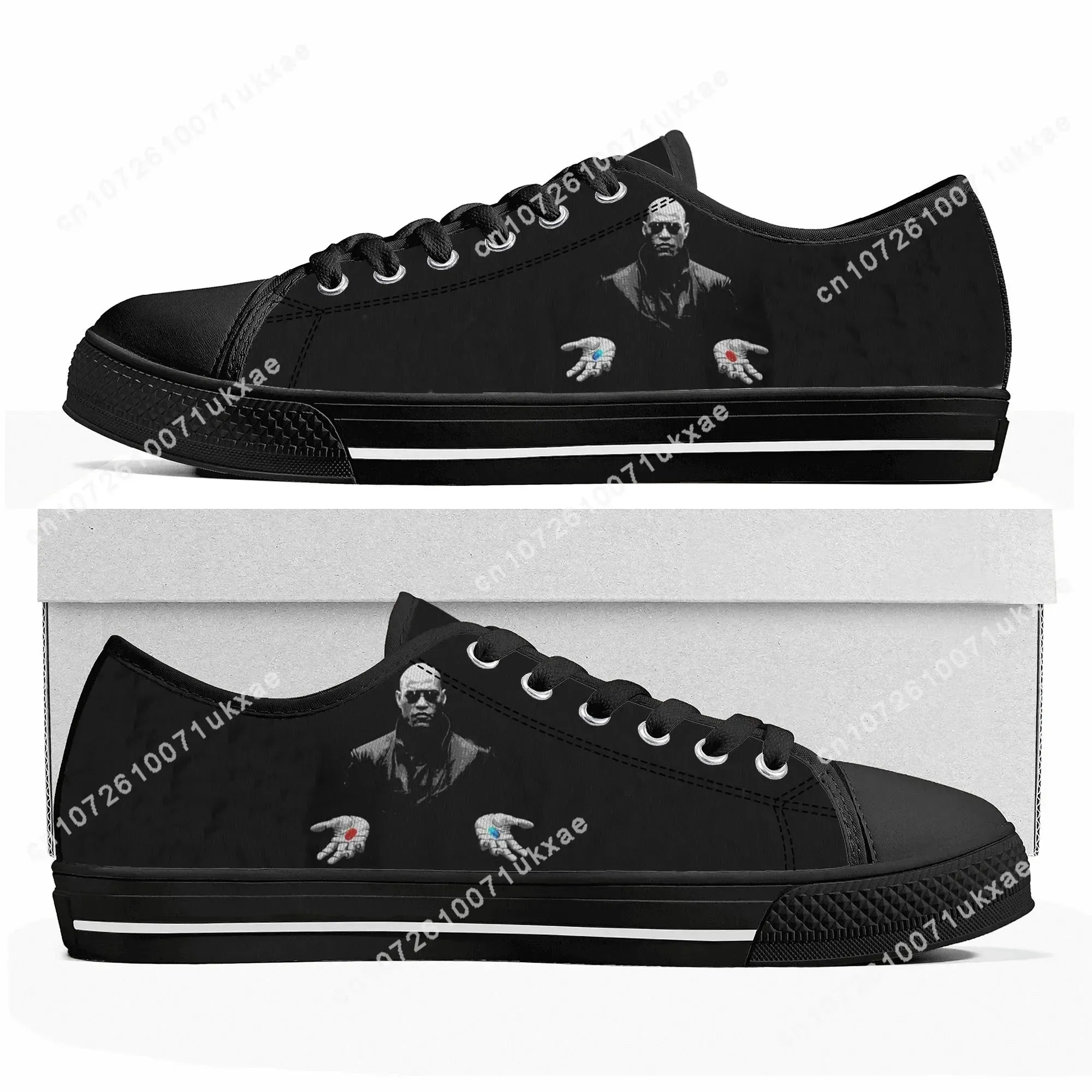 The Matrix Low Top Sneakers Mens Womens Teenager Movie Canvas High Quality Sneaker Shoes