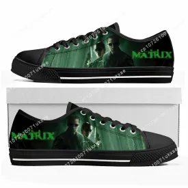The Matrix Low Top Sneakers Mens Womens Teenager Movie Canvas High Quality Sneaker Shoes