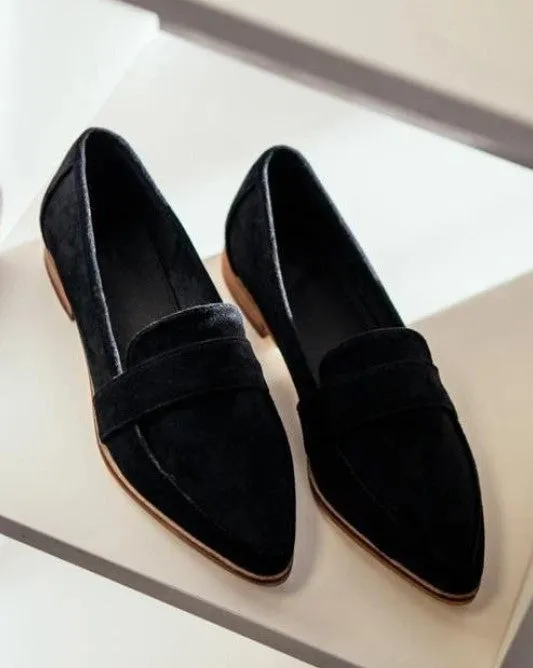 Thick Heel Women's Shoes Mid Heel Single Shoes Casual Pointed Toe | Brodtica.com