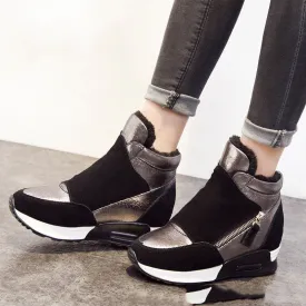 Thick-soled High-rise Casual Sports Shoes Girls' Cotton | Brodtica.com