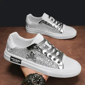 Tinsel Skulls Shoes for Men Casual Shoes Street Flats Skateboard Shoes Fashion Trend Sneakers
