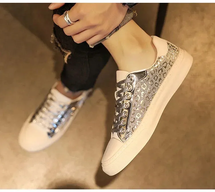 Tinsel Skulls Shoes for Men Casual Shoes Street Flats Skateboard Shoes Fashion Trend Sneakers