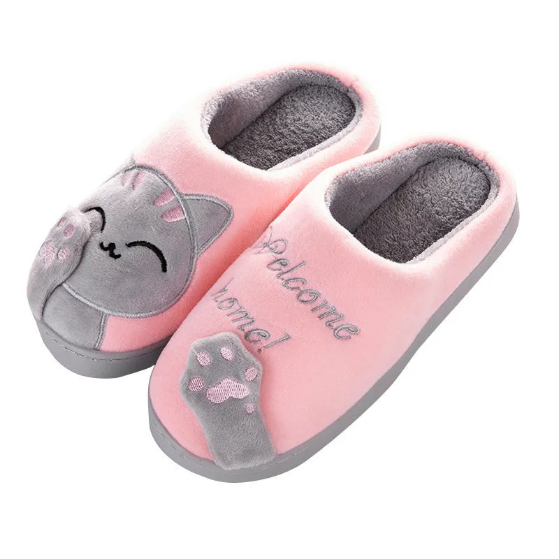 Tong Lucky Cat Slippers Winter Home Cotton | Brodtica.com