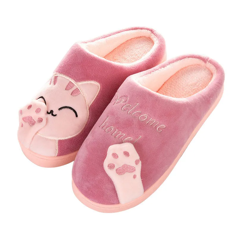 Tong Lucky Cat Slippers Winter Home Cotton | Brodtica.com