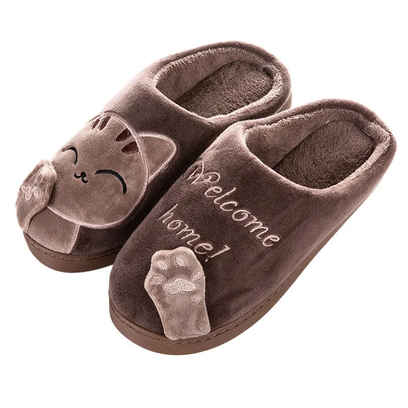 Tong Lucky Cat Slippers Winter Home Cotton | Brodtica.com