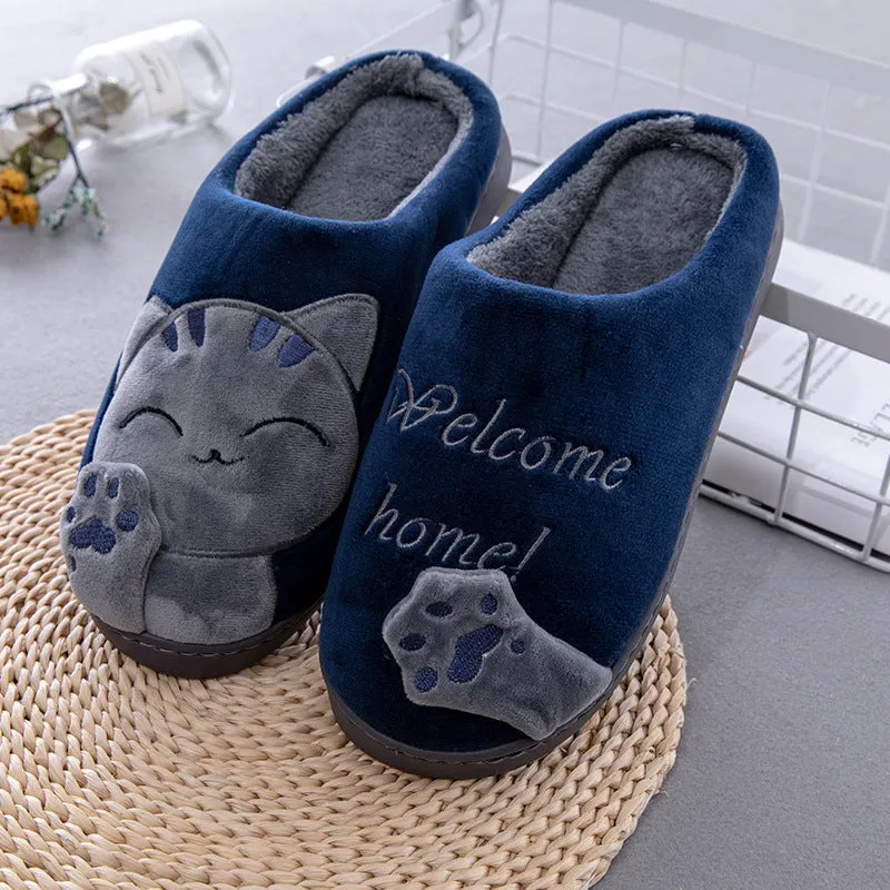 Tong Lucky Cat Slippers Winter Home Cotton | Brodtica.com