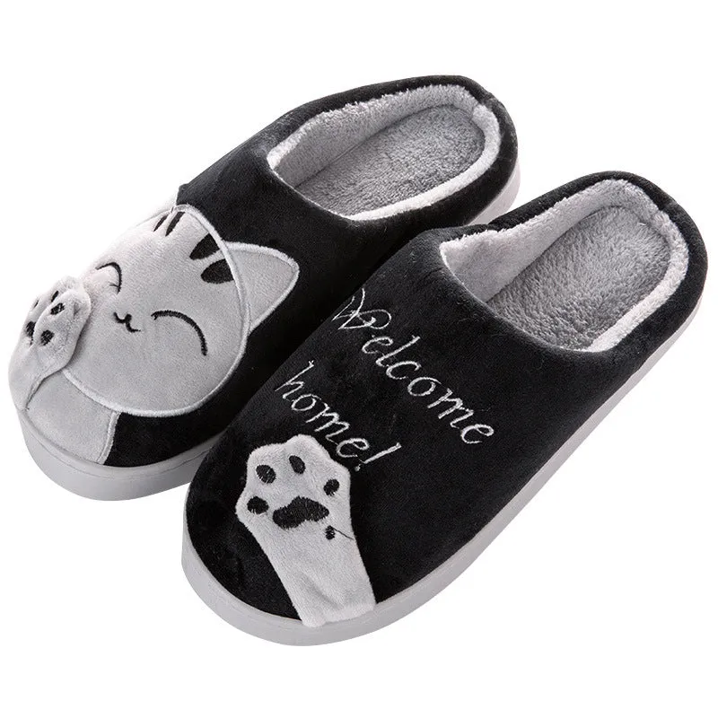 Tong Lucky Cat Slippers Winter Home Cotton | Brodtica.com