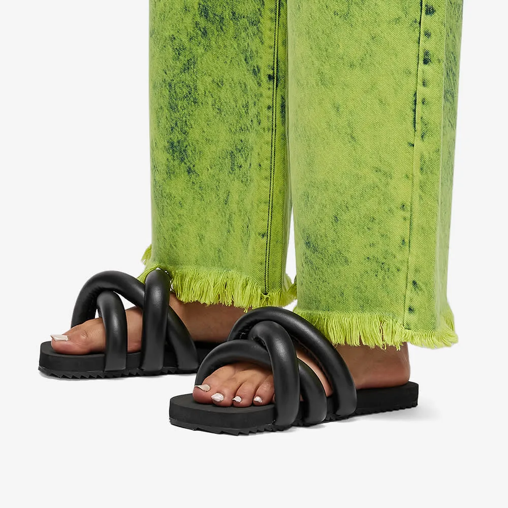Tyre Slide Black Sandals