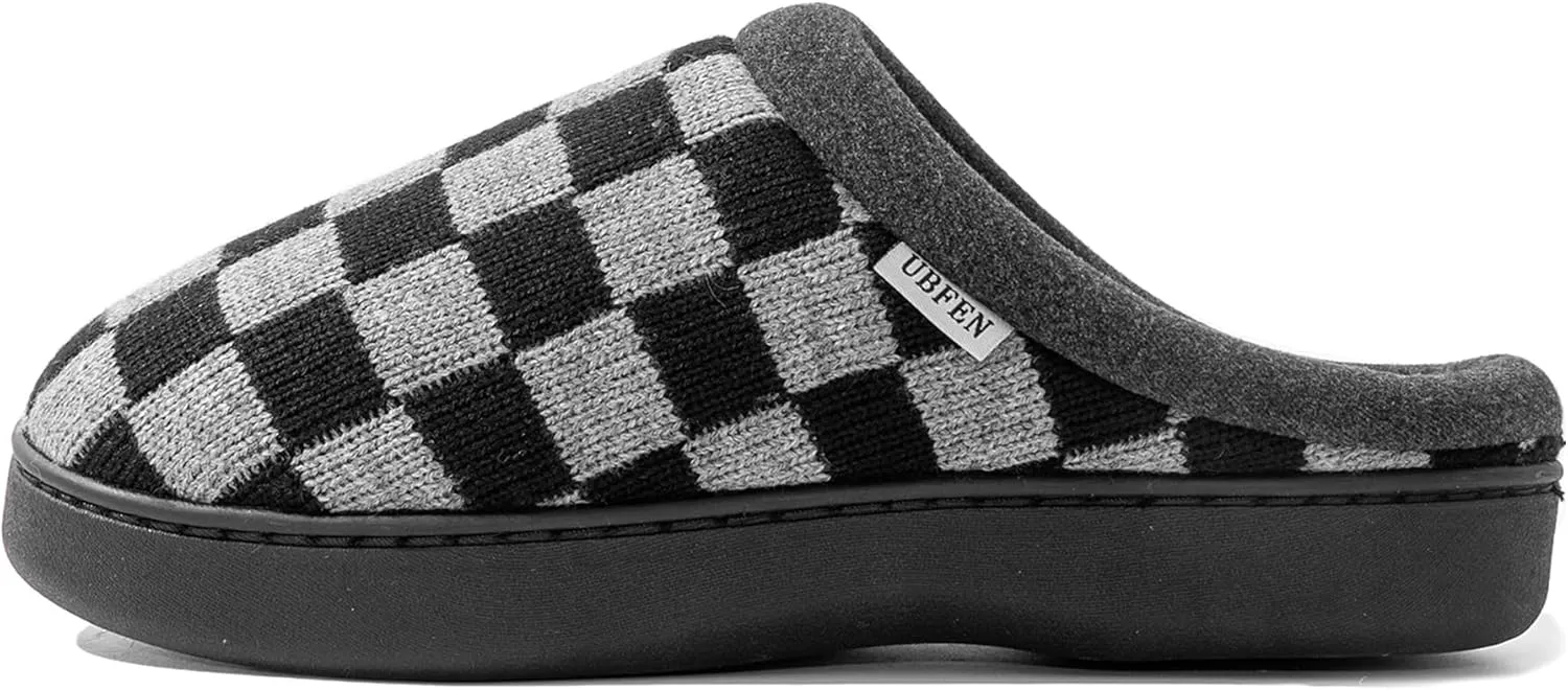 UBFEN Mens Slippers for Indoor Bedroom Memory Foam House Shoes Lightweight Slip On Outdoor Slipper